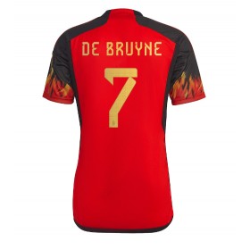 Herren Fußballbekleidung Belgien Kevin De Bruyne #7 Heimtrikot WM 2022 Kurzarm